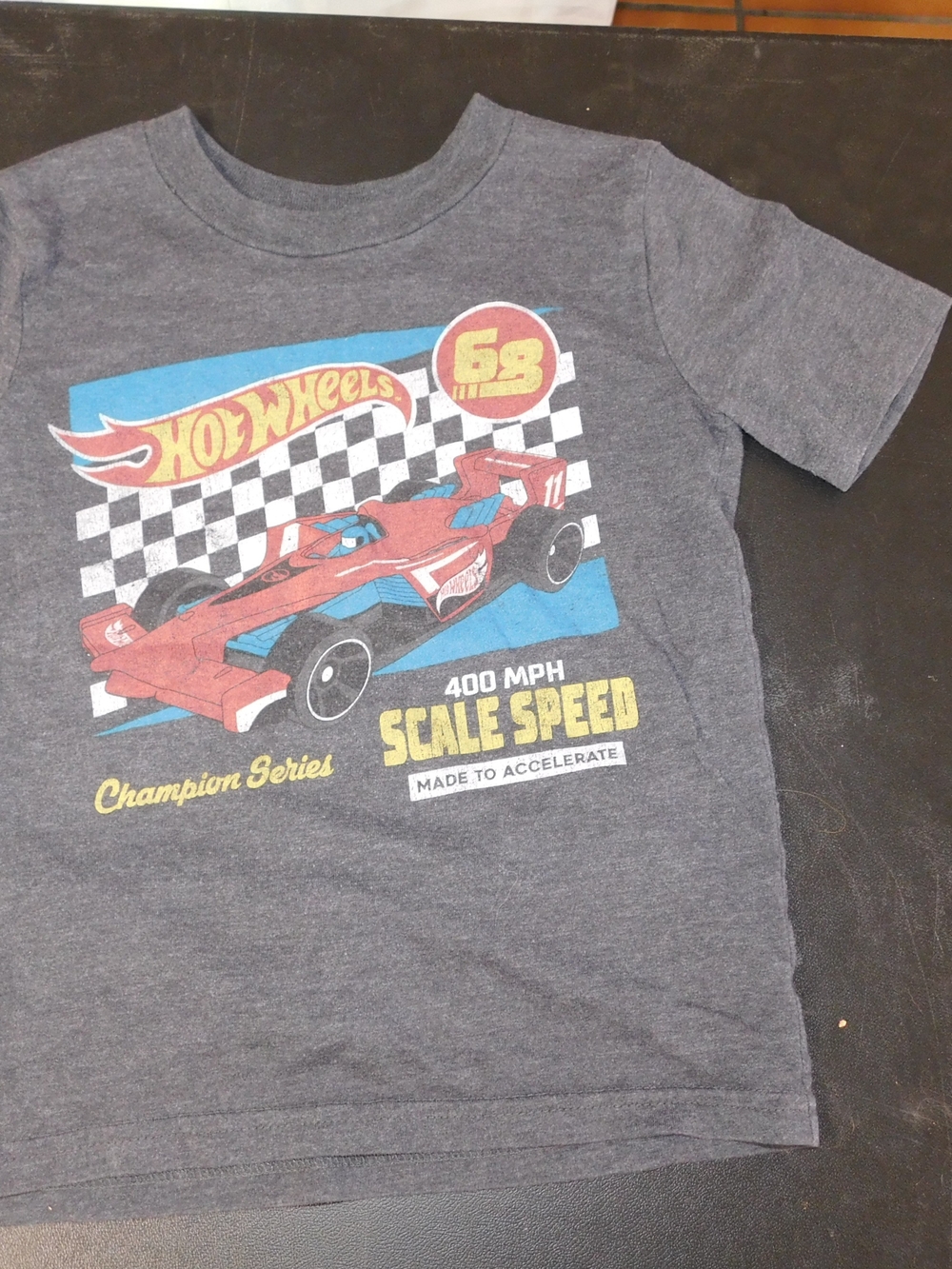 jumping beans Gray Tee with Red Race Car Graphic